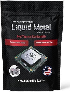 Liquid Metal Thermal Compound 1.5 Grams - 130W/m'K Conductance - Thermal Grease - Ready to Apply for PS5 - CPU - GPU - Liquid Metal Thermal Paste