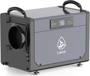 LUBAIR 120 Pints Commercial Dehumidifiers for Basement, Crawl Space Dehumidifier with Drain Hose, Spaces up to 1700 Sq.ft, Auto Defrosting