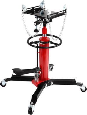 Transmission Jack Heavy Duty Professional Hydraulic Transmission Jack High Lift 2 Stage Adjustable Telescoping 1/2 Ton Capacity Tack Adapter for Floor Jack Car Lift with Foot Pedal