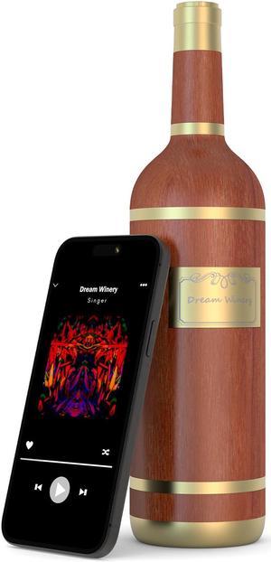 Dream Winery Bluetooth Speaker, Wine Bottle Design Retro Bluetooth Speaker, Portable Wooden Wireless Speaker, Bluetooth 5.0 Bass Music Player, 45ft Range, Gifts for Wine Lovers, Home, Office, Party