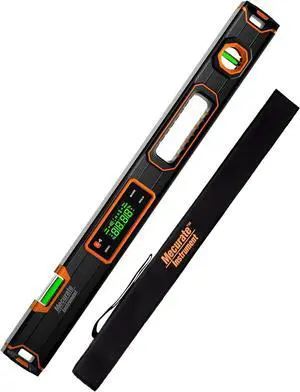 24-Inch Digital Level, Professional Smart Precision Torpedo Level Tool, Bright LCD Display, Audible Alerts, Magnetic Bottom, Dust Water Resistant, with Carrying Case