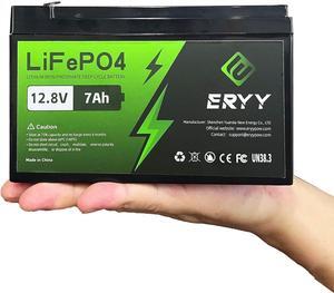Lithium Battery 12V 25AH, 4000+ Deep Cycles Rechargeable Battery with BMS, Lithium Iron Phosphate for Solar, Fish Finder, Power Wheel Ride-on Toy