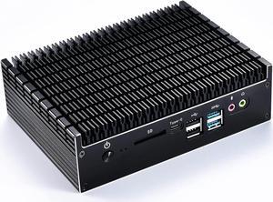Mini PC Fanless 10th Gen Core i7 10510U (4Cores/8Threads, Up to 4.9GHz), 16GB DDR4 RAM 1TB NVME SSD,100% Silent Industrial Business Desktop Computer with Type-c/Win 11 Pro/Wi-Fi/BT 4.2/2x LAN