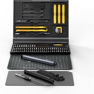 E1 NEX Workstation Precision Electric Screwdriver Kit, 64 Magnetic Bits, 12 Types Fix Tools, 2 Torque Settings, Max. 3 N.m, Repair Tool for Phone Laptop Cameras Watch Electronics