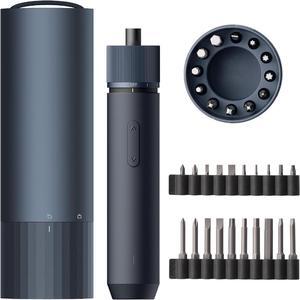 Electric Screwdriver Kit, 12+20 Extra Bits Enhanced Set, 3.6V Cordless Screwdriver Rechargeable USB-C, 3 Torque Settings, 1500mAh Battery, LED Light for Furniture/Electrical Repairs