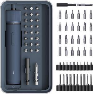 Electric Screwdriver Rechargeable, 25+20 Extra Bits Enhanced Set, 3.6V Cordless Screwdriver Set, 3 Torque Settings, 1500mAh Battery, LED Light for Furniture/Electric Appliances