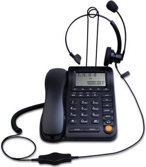 Home Office Corded Phone with Caller ID, KerLiTar LK-P017B Call Center Phones with Headset, Extra-Large Tilt Display/Buttons Landline Telephone for Business Desktop Phone
