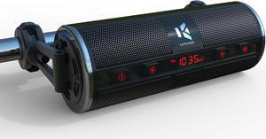 Motorcycle Speakers Bluetooth Waterproof Radio Audio System Built-in Amplifier, 3 Inch Metal Mp3 Player, Great for ATV, Scooter Bike,12 Volt Vehicle, K2BL
