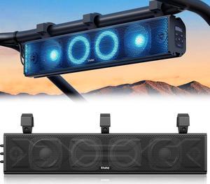 25 Inch UTV Sound Bar, ATV SoundBar Bluetooth with RGB Lighting, Amplified Powersports SXS Sound Bar, Waterproof Golf Cart Sound Bar, UTV Speakers Compatible with Polaris RZR Can-Am