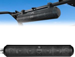 UTV Sound Bar SXS Speaker Wireless Control Bluetooth Compatible X3 SoundBar with 2X Tweeter and 4X Subwoofer Compatible with Polaris Can am Talon CForce for 1.56"- 2.25" Roll Cage