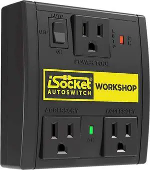 Automated Vacuum Switch, Dust Control with Automatic Shutoff and Delay - Prevents Inrush Current from Circuit Overload