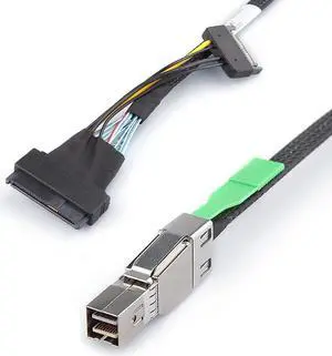 Mini SAS HD SFF-8644 to SFF-8644 AOC Fiber Optic Cable, 12G External Mini-SAS 26pin Fiber Cable for Hard Disk Server, SAN, Raid Card, 10-Meter(32.8-ft)