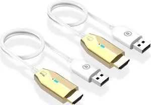 Wireless HDMI Transmitter and Receiver - for Laptops, TV Box, PS4/5, Cameras to Project to TV/Projector/Monitor Plug and Play, 165FT/50M, Portable 1080P@60Hz Wireless HDMI Extender.