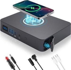 Portable Power Bank 80000mAh 288Wh CPAP Battery Backup Power Supply for Camping Outdoor Home Emergency Power Station with Wireless Charging for ResMed AirSense, AirMini, Philips DreamStation