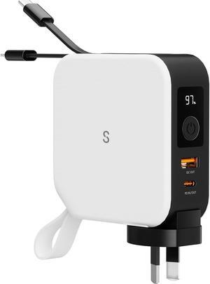 Universal 5 in 1 Travel Power Bank - for Magsafe Battery Pack,10000mAh Power Bank with Built in Cable - Wireless Portable Charger for iPhone 15/15 Pro/ProMax, iPhone 14/13/12 Series