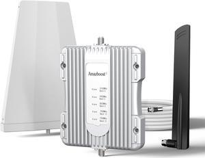Cell Phone Booster for Home -Up to 2,500 sq ft, Cell Phone Signal Booster Kit, All U.S. Carriers -Compatible with Verizon, AT&T, T-Mobile, Sprint & More-5G 4G LTE 3G FCC Approved