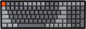 K4 Bluetooth Wireless Mechanical Keyboard RGB LED Backlit, Hot-swappable Compact 100 Keys USB Wired Computer Gaming Keyboard Aluminum Frame for Mac Windows, Gateron Red Switch