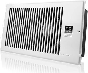 AIRTAP T6, Quiet Register Booster Fan with Thermostat 10-Speed Control, Heating Cooling AC Vent, Fits 6 x 10 Register Holes, White