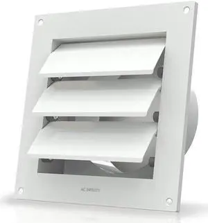 Wall Mount Duct Shutter, 6 Outdoor Louver Gable Vent Hood for Home Attic Grow Tent HVAC Systems