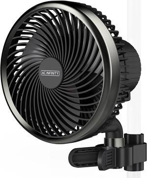CLOUDRAY A6, Grow Tent Clip Fan 6 with 10-Speeds, EC-Motor, Weatherproof IP-44, Manual Swivel, Quiet Hydroponics Circulation Cooling