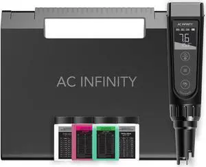 Hydroponic Meter PRO Kit, High Precision Digital pH Pen with ±0.01 pH Accuracy and Interchangeable Probe, All-in-One Temp Salinity EC TDS pH Meter, Water Hydroponic Gardens Aquariums Pools