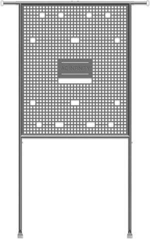 Gear Board, Grow Tent Equipment Board with Cable Management Slots, Steel Wall Organizer Mounts Clip Fans, Controllers, LED Drivers, and Ballasts in 5x5 Grow Tents or Smaller