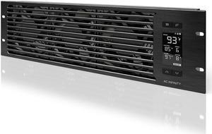 CLOUDPLATE T9, Rack Mount Fan Panel 3U, Exhaust Airflow, for Cooling AV, Home Theater, Network 19 Racks