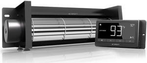 AIRBLAZE T12, Universal Fireplace Blower Fan Kit 12" with Temperature and Speed Controller, Compatible with Lennox, Hearth Glo, Majestic, Rotom Fireplaces, for Home Heat Circulation