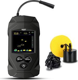 Display Portable Fish Finder Sensor Wired Handheld Depth Finder Sonar Sea Kayak Fish Finders Transducer
