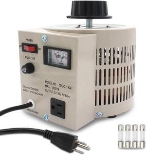 Variable Transformer Variable Voltage Regulator, 0-130V Output, 110V-120V Input, (2000VA)