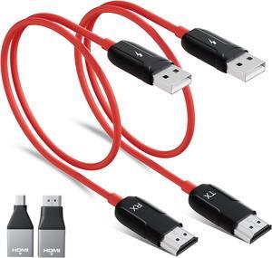 Wireless HDMI Transmitter and Receiver, 50m(165ft) Plug & Play Portable 2.4G/5GHz Wireless HDMI Extender with HDMI Loop Out for Streaming from DSLR,Laptop,Netflix,YouTube,PS4 to TV/Projector