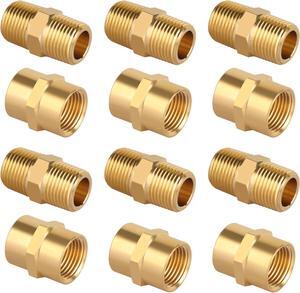 66pcs Brass Pipe Fittings Assortment NPT Adapter Fitting, Reducer Bushing, Hex Nipple, Reducing Hex Coupling, Pipe Head Brass Plug Kit