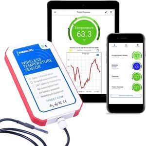 Wireless Remote Temperature Sensor. WiFi Thermometer Temperature Monitor. 24/7 Text/email alerts. Monitoring and History. Water/Dust Proof. No Subscription/Monthly Fees. Made in USA.