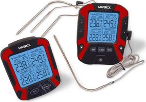XR-50 Extended Range Digital Remote Wireless 4 Probe BBQ & Meat Thermometer, Black/Red