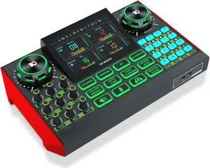 G9 Gaming Audio MixerPodcast Equipment Live Sound Card for StreamingAudio Interface DJ Mixer Sound Card/Board Condenser Microphone for Tiktok Gaming Video Content Creator Kit.
