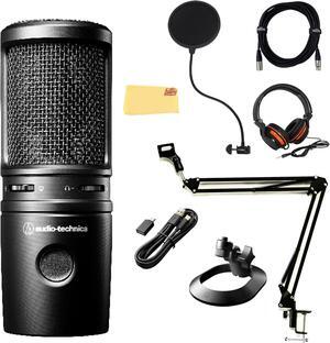AT2035 Cardioid Condenser Microphone Bundle with Pop Filter, XLR Cable, and Austin Bazaar Polishing Cloth