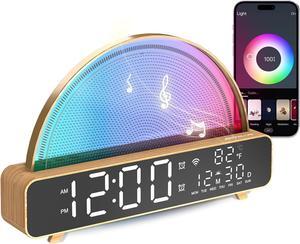 White Noise Sound Machine, Sunrise Alarm Clock APP/AI Voice Control Work for Bedroom, Sound Machine for Sleep with Touch Night Light, Sleep Aid, Snooze Timer, Dual Alarms, Sunrise Simulation