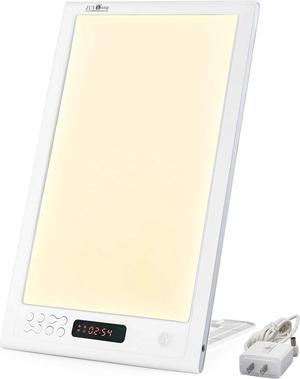 Light Alarm Clock 3 Color Light Therapy Sunrise Wake-up lamp, 12000lux Sun lamp Restorative Strength, Focusing Attention