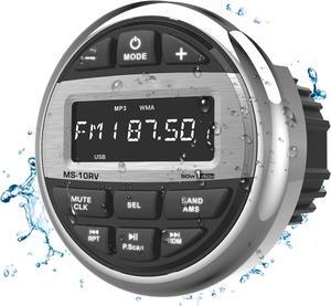 Bluetooth Marine Radio Boat Stereo: Waterproof Boat Audio Receiver - Digital Marine Grade Player with FM AM Radio | USB/AUX-in/MP3 | Subwoofer | Pre-Amp&EQ