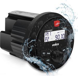 Marine Stereo Bluetooth Boat Stereo Gauge Style Round Stereo System Boat Radio