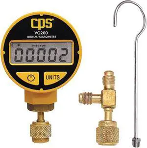 CPS-AO-42500-08 Products VG200 Portable Digital Vacuum Gauge, LCD, Atmospheric to 0 microns