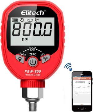 PGW-800 HVAC Digital High Pressure Gauge IP65 Waterproof -14.5~800 PSI 1/8'' NPT