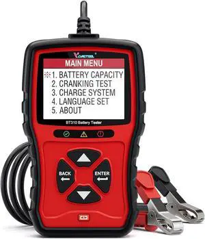 BT310 Car Battery Tester 12V 24V, 100-2000 CCA Automotive Alternator Tester, Load Tester Digital Auto Battery Analyzer, Charging Cranking System Tester for Car Truck Motorcycle SUV ATV Boat
