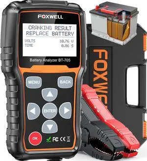 BT705 Car Battery Tester 12V 24V, Automotive 100-2000CCA Battery Load Tester Battery Analyzer Digital Charging System Alternator Tester Cold Cranking for Heavy Duty Truck Boat Marine SUV ATV