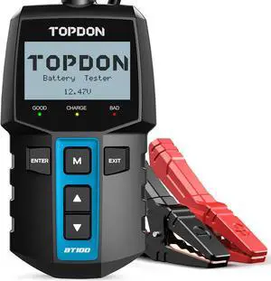 BT100 Car Battery Tester 12V Load Tester, 100-2000 CCA Automotive Alternator Tester Digital Auto Battery Analyzer Charging Cranking System Tester for Car Truck Motorcycle ATV SUV Boat Yacht