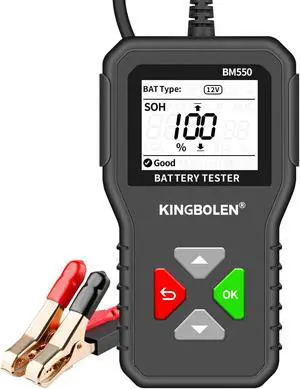 BM520 6V 12V 24V Car Battery Tester, 100-2000 CCA Automotive Load Tester Accurate Digital Auto Battery Analyzer Cranking and Charging System Tester for Cars Trucks SUV Motorcycle