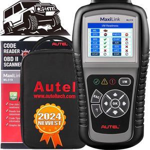 AL519 OBD2 Scanner, 2024 Newest Professional Mechanic OBDII & CAN Car Diagnostic Code Reader Tool for Check Engine Light, One-Click Smog Check, DTCs Lookup, Upgraded Ver. of AL319/ MS309