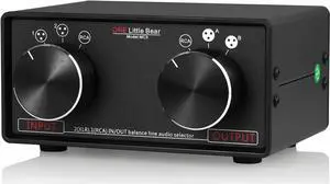 MC3 3-IN-3-OUT XLR Balanced/RCA Stereo Converter Audio Selector Splitter Box Passive Preamp XLR to RCA Audio Switch (XLR & RCA)