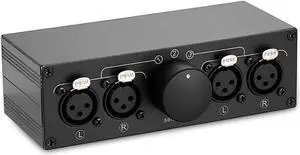 3(1)-in-1(3)-Out XLR Balance Stereo Audio Switch Switcher Passive Selector Splitter Box (MC103)