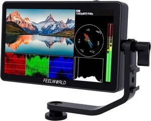 F6 Plus V2 6 inch DSLR Camera Field Touch Screen Monitor with HDR 3D Lut Small Full HD 1920x1080 IPS Video Peaking Focus Assist 4K HDMI 8.4V DC Input Output Include Tilt Arm